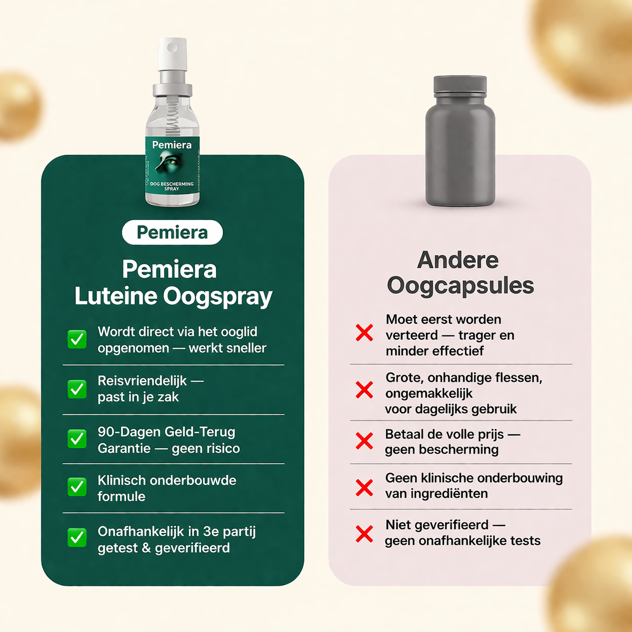 Pemiera - Luteïne Oogspray Voor Zicht Verbetering